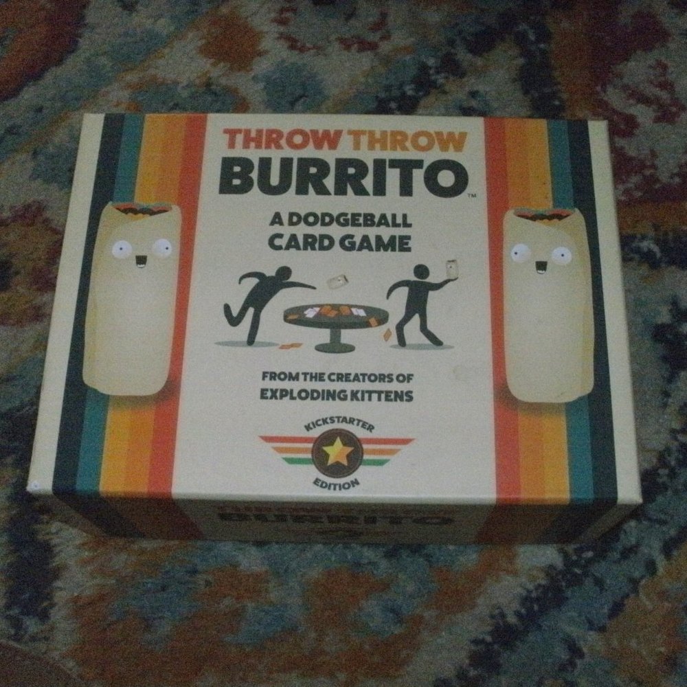 FUN ~ Throw Throw Burrito ~ Exclusive Kickstarter Edition ~ Dodgeball Card Game